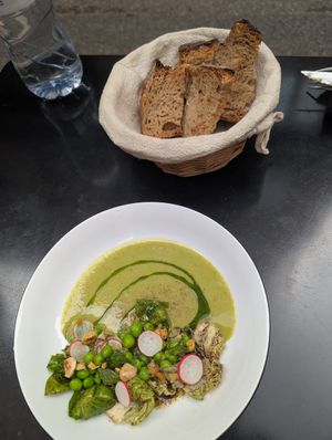 Cold soup at Laska in Lyon