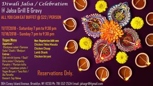 Diwali All you can eat buffet at Jalsa in Brooklyn