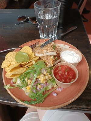 Quesadilla veg at Taco Bar - Vasterlanggatan in Stockholm