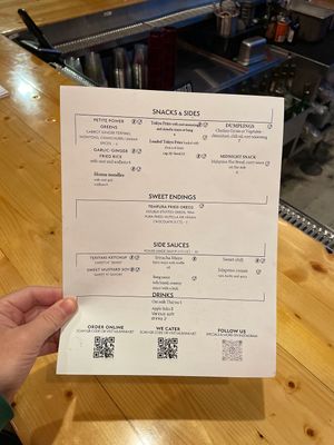 Back of menu 11/22/2022  at Mushi Ni in Atlanta