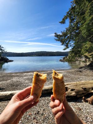 Vanilla Leaf Bakery Vegan Sausage Rolls at Vanilla Leaf Bakery Café in Pender Island