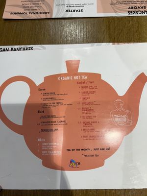Tea menu   at Mr. Stacks in Amsterdam