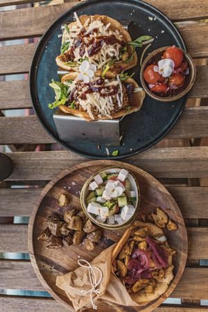 Taco and gyros stack   at Mr. Stacks in Amsterdam