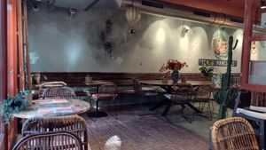 Indoor seating near the back at Mr. Stacks in Amsterdam