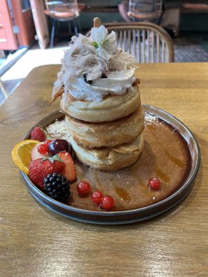 Dutch Apple Pancakes (very little maple)  at Mr. Stacks in Amsterdam