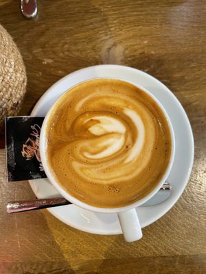 Oat milk cappuccino   at Mr. Stacks in Amsterdam