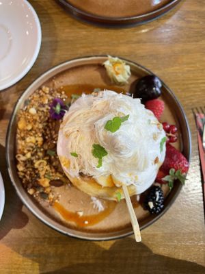 banana pancakes   at Mr. Stacks in Amsterdam