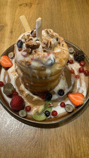 Cinnamon pancakes  at Mr. Stacks in Amsterdam