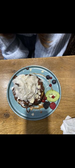 Chocolate pancakes at Mr. Stacks in Amsterdam