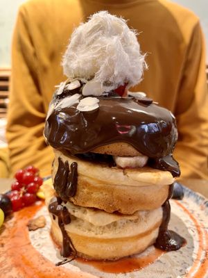 Chocolate-Fruit-Pancakes  at Mr. Stacks in Amsterdam