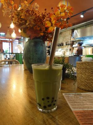 matcha 

 at Mr. Stacks in Amsterdam