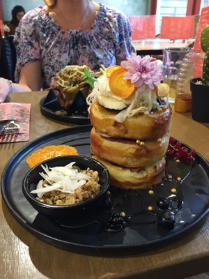 Banana pancakes  at Mr. Stacks in Amsterdam