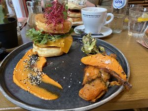 Protein burger stack  at Mr. Stacks in Amsterdam