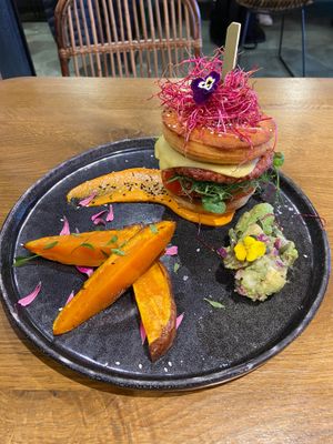 Protein stack pancakes at Mr. Stacks in Amsterdam