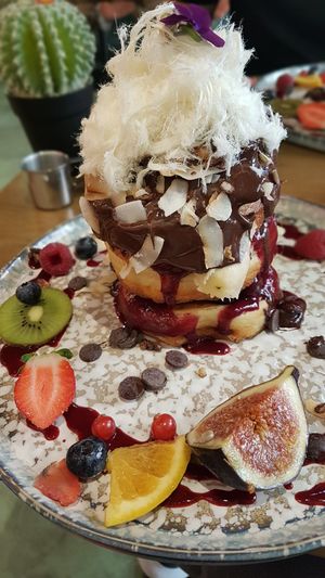 Choco hazelnut stack🌰🥞 at Mr. Stacks in Amsterdam