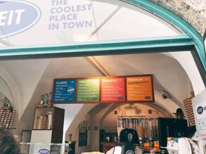 clearly marked vegan choices at Icezeit in Salzburg