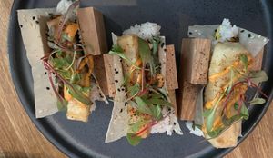 Sushi "tacos"   at Earl's Kitchen in Tysons Corner