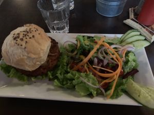 Burger at Micro Brasserie in Chamonix-mont-blanc