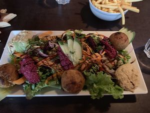 Falafel salad at Micro Brasserie in Chamonix-mont-blanc