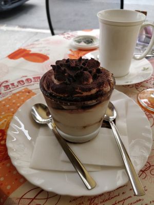 Vegan tiramisu! at Café Maria Theresia in Merano
