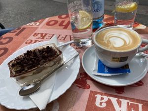 Tiramisu  at Café Maria Theresia in Merano