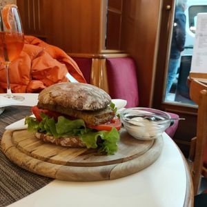 Bärlauch-Tofu-Vinschgerle at Café Maria Theresia in Merano