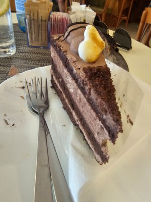 Chocolate Cake at Café Maria Theresia in Merano