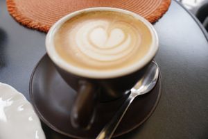 Cappuccino Soja Milch at Café Maria Theresia in Merano