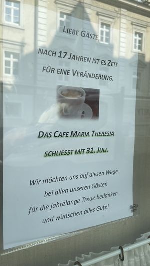 Für immer geschlossen!!!  at Café Maria Theresia in Merano