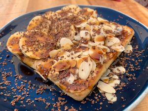 peanut butter toast banana at Tropical Soul in Gran Canaria