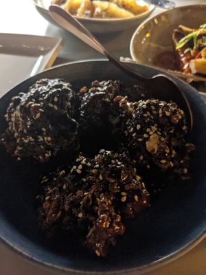KFC: korean fried cauliflower, sesame & soy glaze at Hammett's Gastro Bar in Sliema