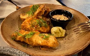 Tempura mushrooms  at Hammett's Gastro Bar in Sliema