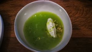 Cucumber yogurt soup at Surplus in Siem Reap