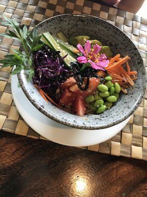 Vegan poke bowl  at Kayun in Ubud