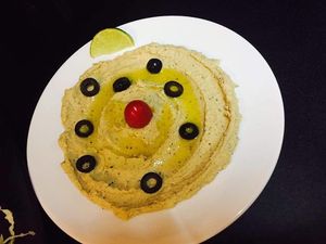 Tasty hummus at Pomodoro in Vientiane