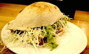 Humungous falafel at Pomodoro in Vientiane