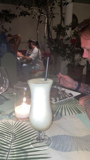 Amazing Pina colada !  at Karma in Santorini