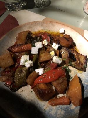 Mixed veggies  at Karma in Santorini