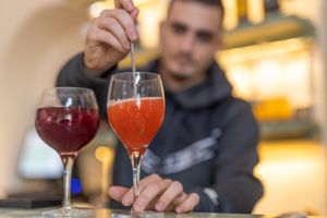 Cocktails. at Karma in Santorini