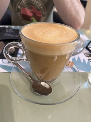 Oat latte  at Karma in Santorini
