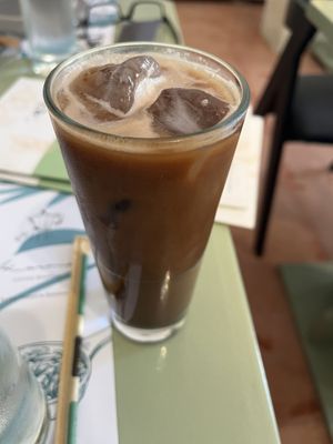 Iced coconut mocha   at Karma in Santorini