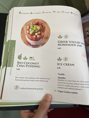 More menu  at Karma in Santorini