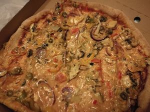 Pizza Vegana at Söderkulla Pizzeria in Malmo