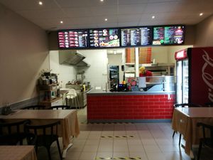 Front desk at Söderkulla Pizzeria in Malmo