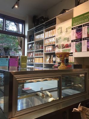Countertop area at Organic Produce Cafe in Surry Hills