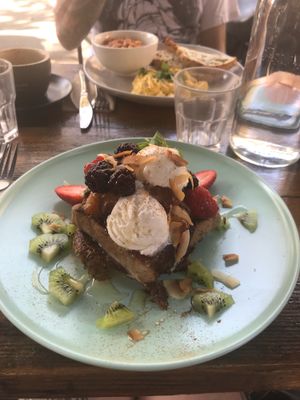 Vegan Treat - French Toast at Organic Produce Cafe in Surry Hills