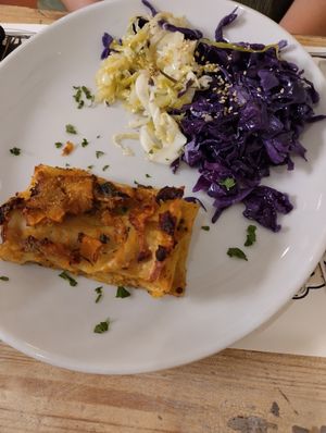 Not really a lasagnya  but good at Estravagario in Bologna