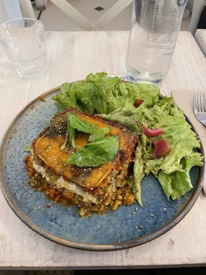 Lasagnes vegan et sans gluten at Maison Nomade in Paris