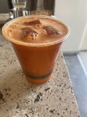 Ginger and 🥕 drink  at Maison Nomade in Paris