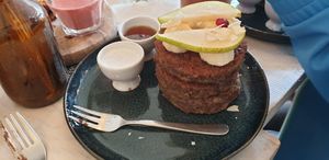 Vegan banana pancakes at Maison Nomade in Paris